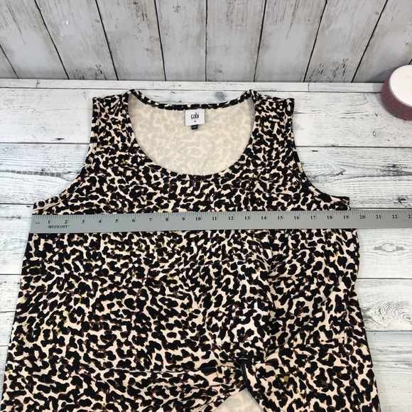 CAbi Knotty Leopard Print Sleeveless Top Medium - Picture 5 of 9